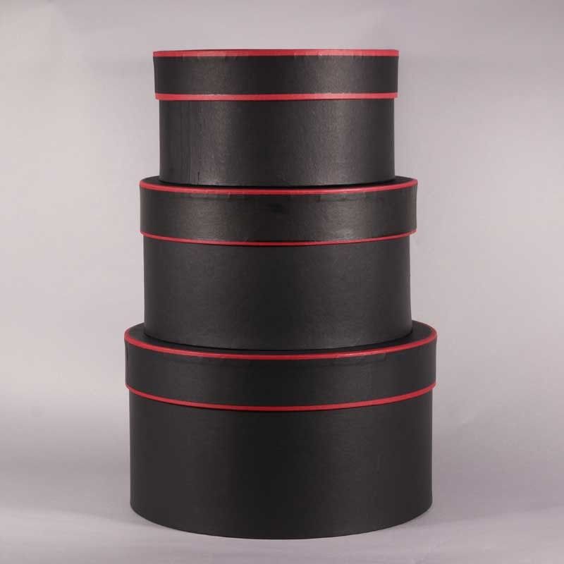 Set Of 3 Round Hat Boxes