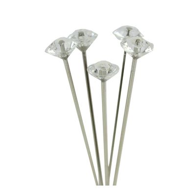 Diamonte Pins 4cm Length, 0.5cm Head (100 Pieces)