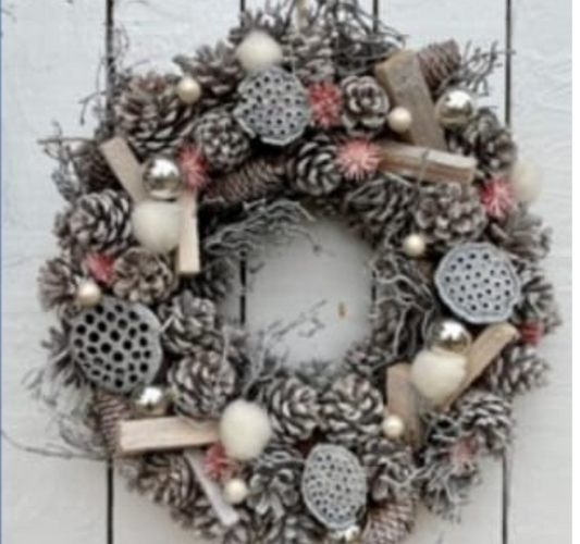 Artificial Metallic Silver (38cm)