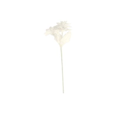 Glitter Poinsettia Spray - WHITE
