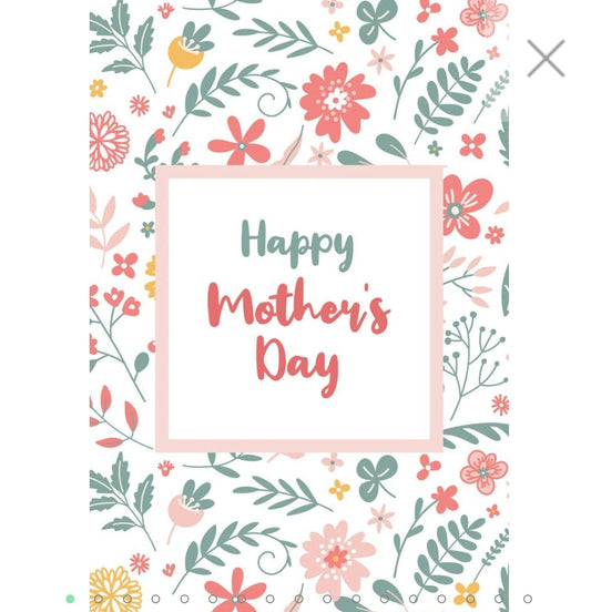 Mother's day Cards, Single Sided (9.5cm × 6.5cm) (x50 Cards)