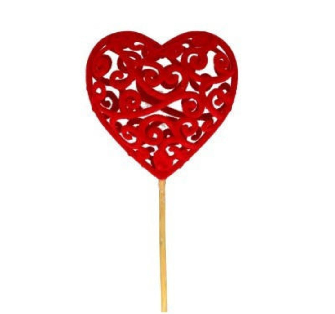Felt Heart On Stick