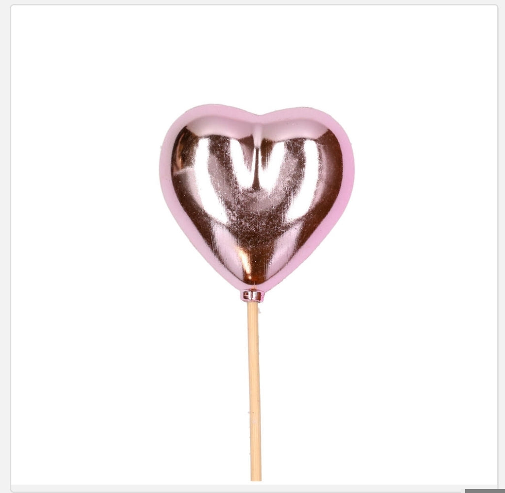 Shiny Heart On Stick 50cm