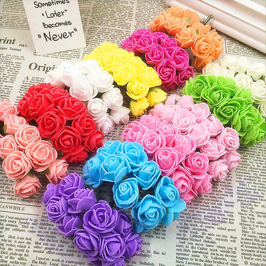 Artificial Foam Roses (×6)