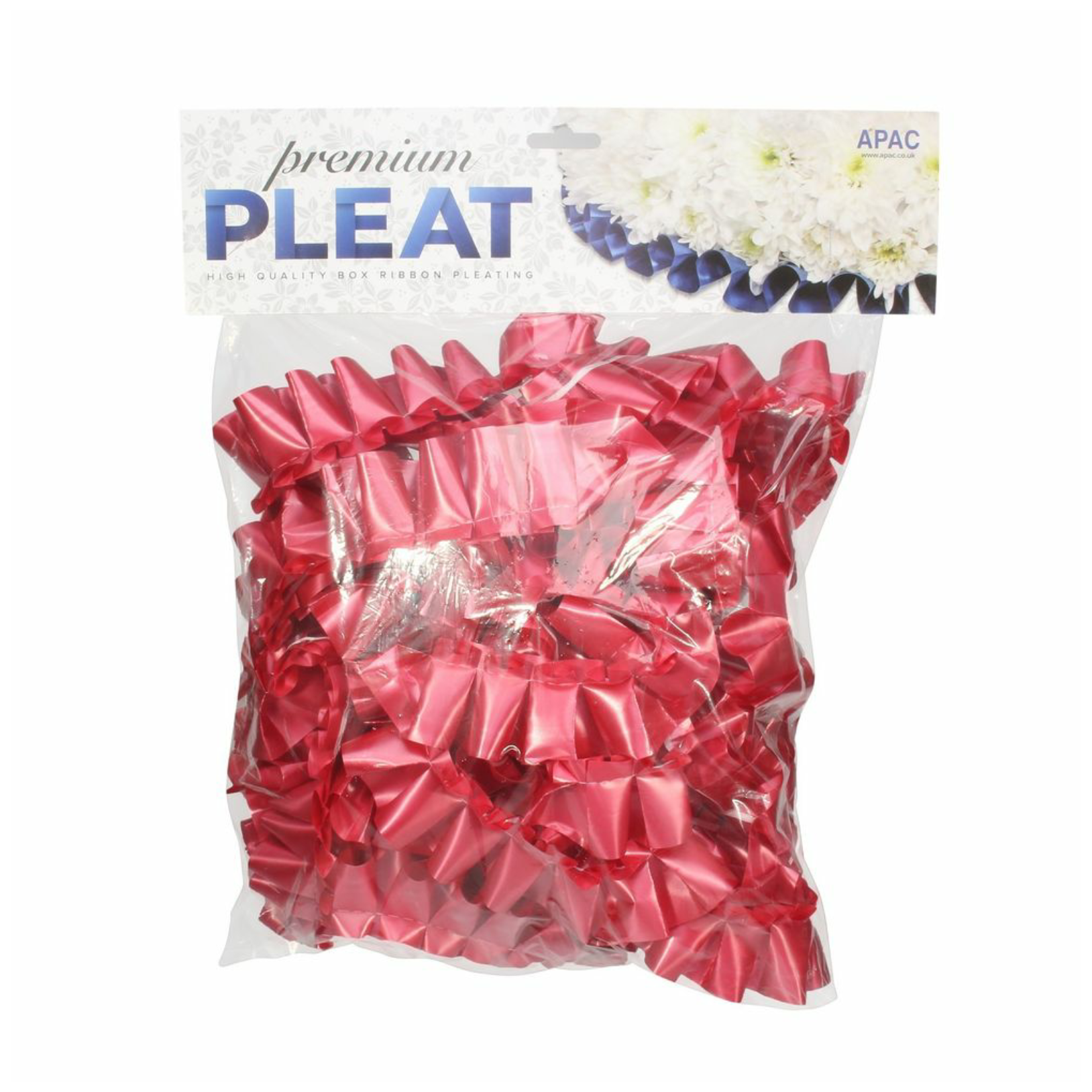 Red Polypropylene Ribbon Red Pre-Pleated Polypropylene Ribbon (10 Metres) – NS Flowers Webshop