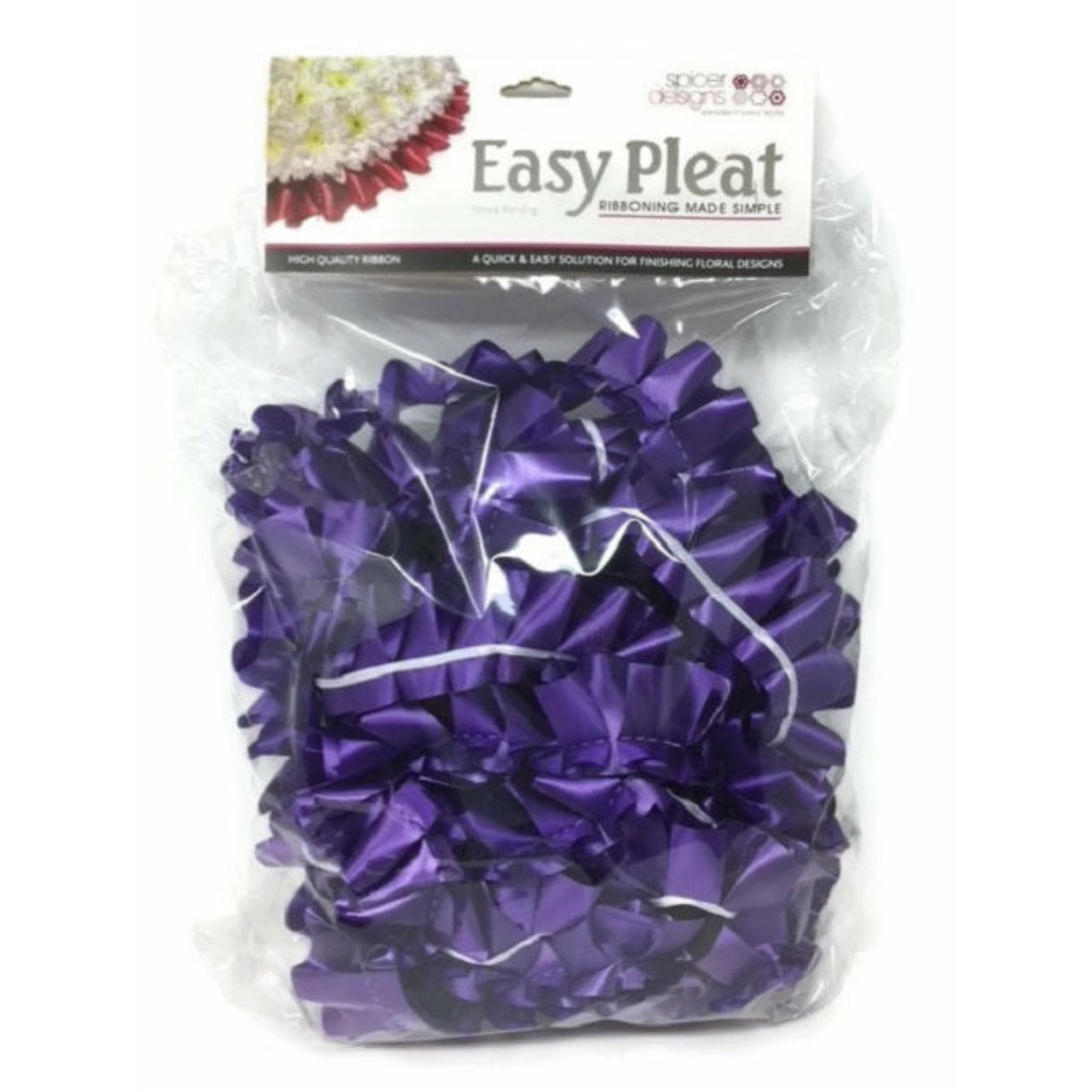 Purple Pre-Pleated Polypropylene Ribbon (10 Metres)