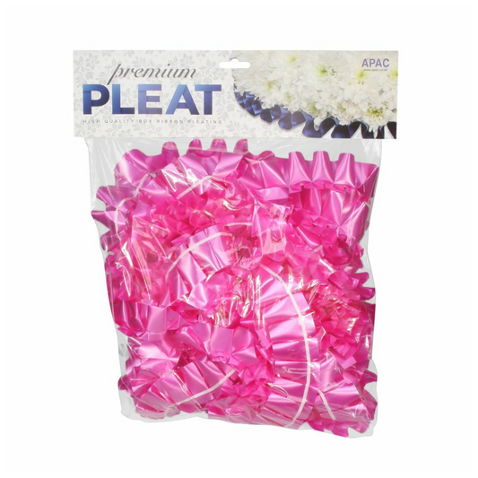 Pink Pre-Pleated Polypropylene Ribbon (10 Metres)