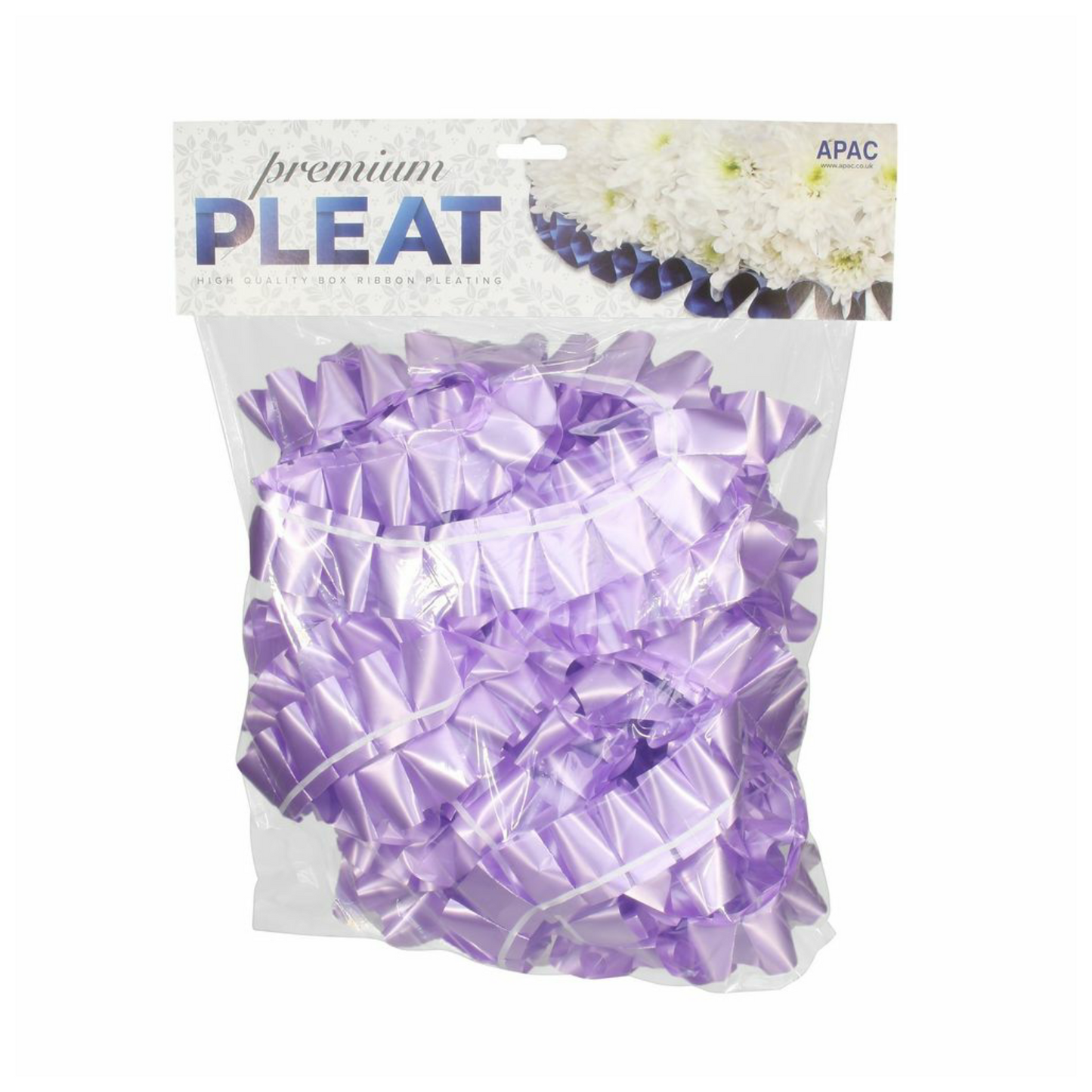 Lavender Pre-Pleated Polypropylene Ribbon (10 Metres)