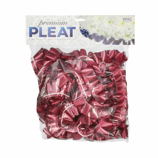 Burgundy Pre-Pleated Polypropylene Ribbon (10 Metres)