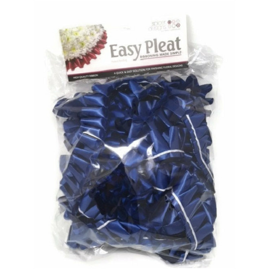 Admiral (Dark) Blue Pre-Pleated Polypropylene Ribbon (10 Metres)