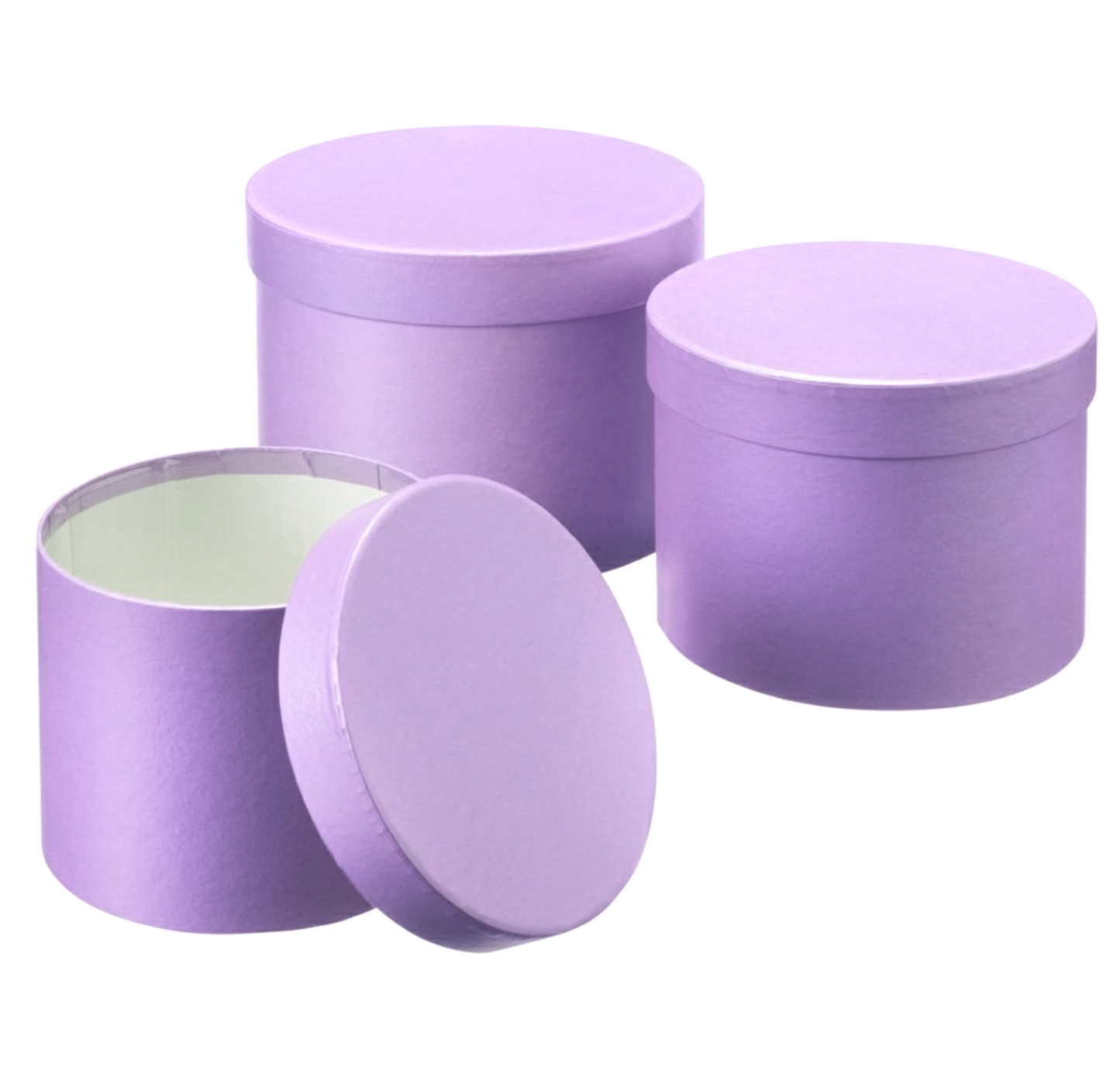 Set of 3 - Round Any Colour Hat Box Boxes