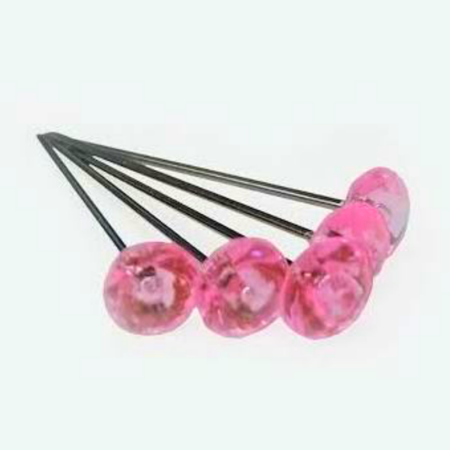 Pink Diamonte Pins 4cm Length, 0.5cm Head (100 Pieces)