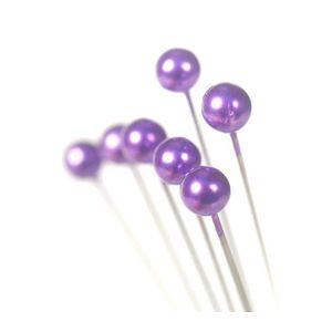 Pearl Pins Light Purple (Lilac) 4cm Length, 0.4cm Head (100 Pieces)