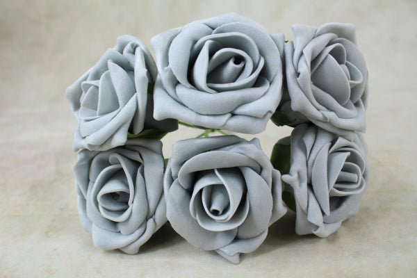 Artificial Foam Roses (×6)