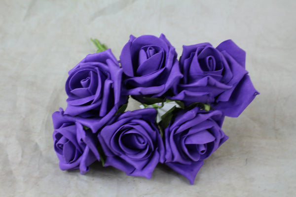 Artificial Foam Roses (×6)