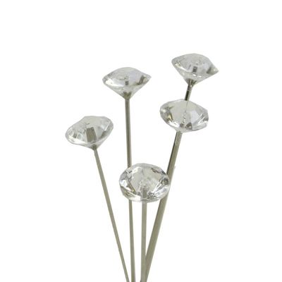 Diamonte Pins 5cm Length, 0.8cm Head (100 Pieces)